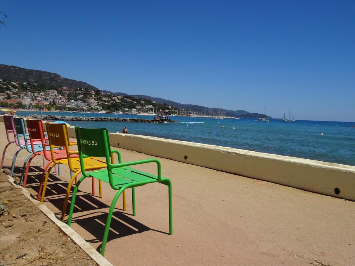 T3 150 M De La Plage, Climatisation, Piscine Et Parking Privatif - Le Lavandou Dış mekan fotoğraf